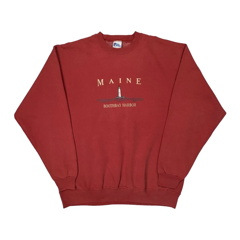 Boothbay Harbor Pro Player Graphic Sweatshirt - XL Red Cotton Blend
