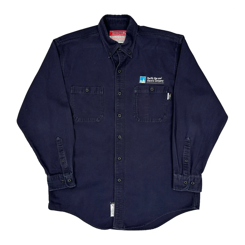 Riverside Work Shirt - Large Navy Cotton