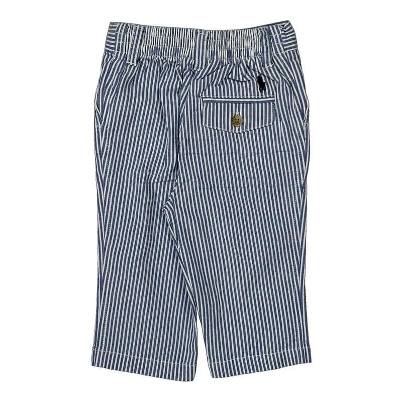 Age 6 Months Ralph Lauren Striped Shorts - 2XS Blue Cotton