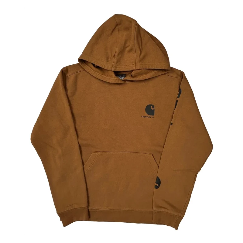 Age 14-16 Carhartt Hoodie - Large Brown Cotton