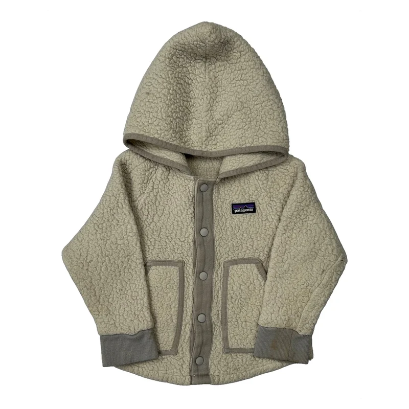 Age 3 Patagonia Hoodie - XS Cream Polyester