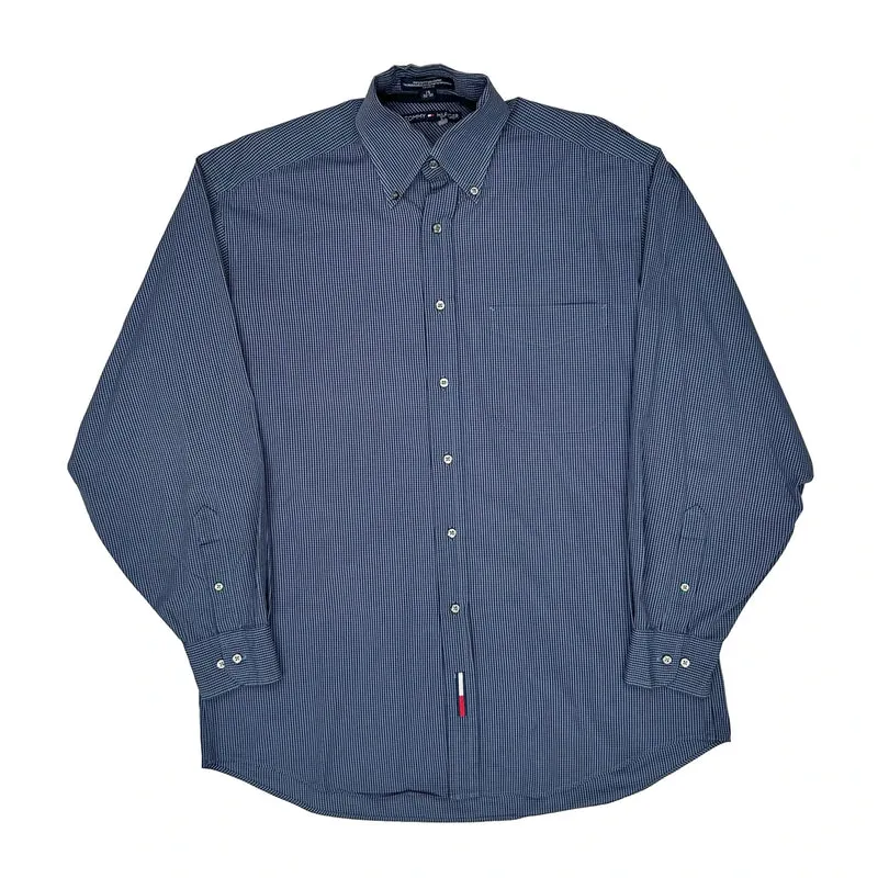 Tommy Hilfiger Checked Shirt - Medium Blue Cotton
