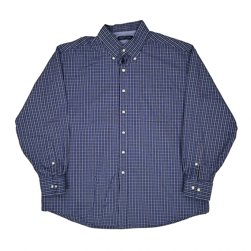 Brooks Brothers Checked Shirt - 2XL Blue Cotton