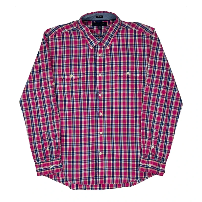 Tommy Hilfiger Slim Fit Shirt - XL Multicoloured Cotton