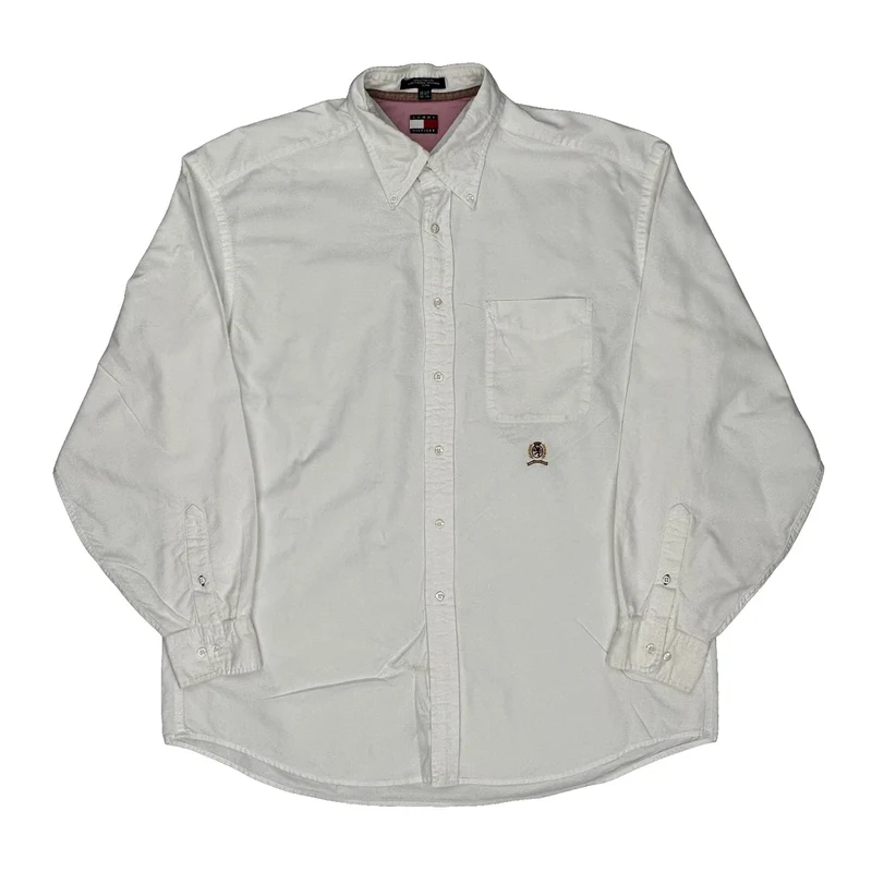 Tommy Hilfiger Shirt - Large White Cotton