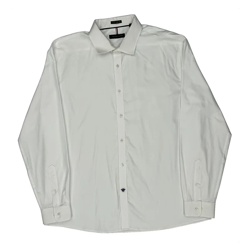 Tommy Hilfiger Slim Fit Shirt - XL White Cotton