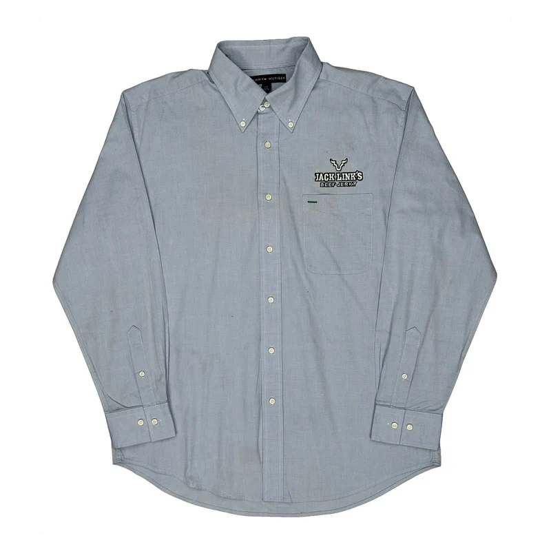 Tommy Hilfiger Shirt - Large Blue Cotton