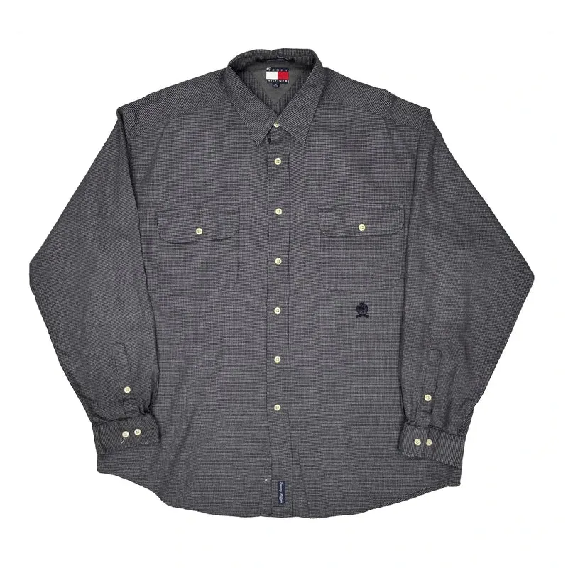 Tommy Hilfiger Checked Shirt - XL Grey Cotton
