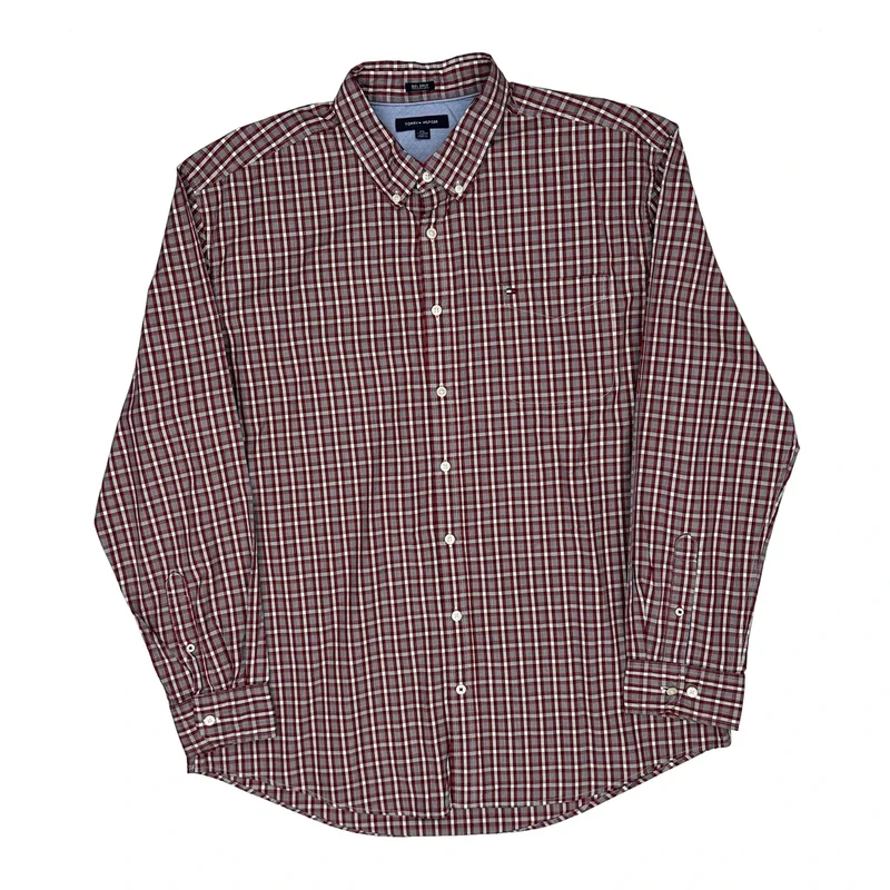 Tommy Hilfiger Checked Shirt - 2XL Red Cotton