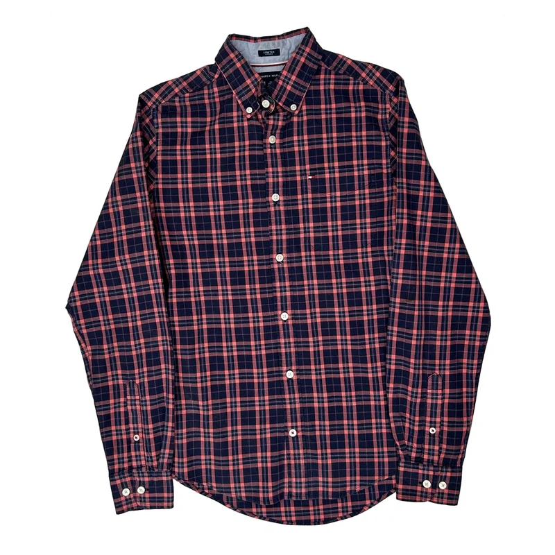 Tommy Hilfiger Checked Shirt - XS Navy Cotton