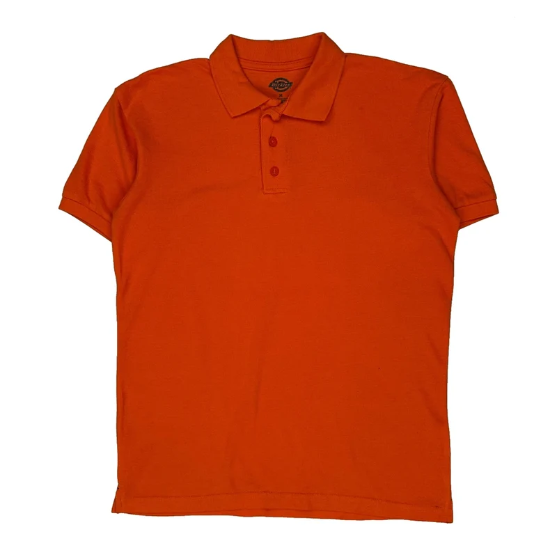 Dickies Polo Shirt - Medium Orange Cotton Blend