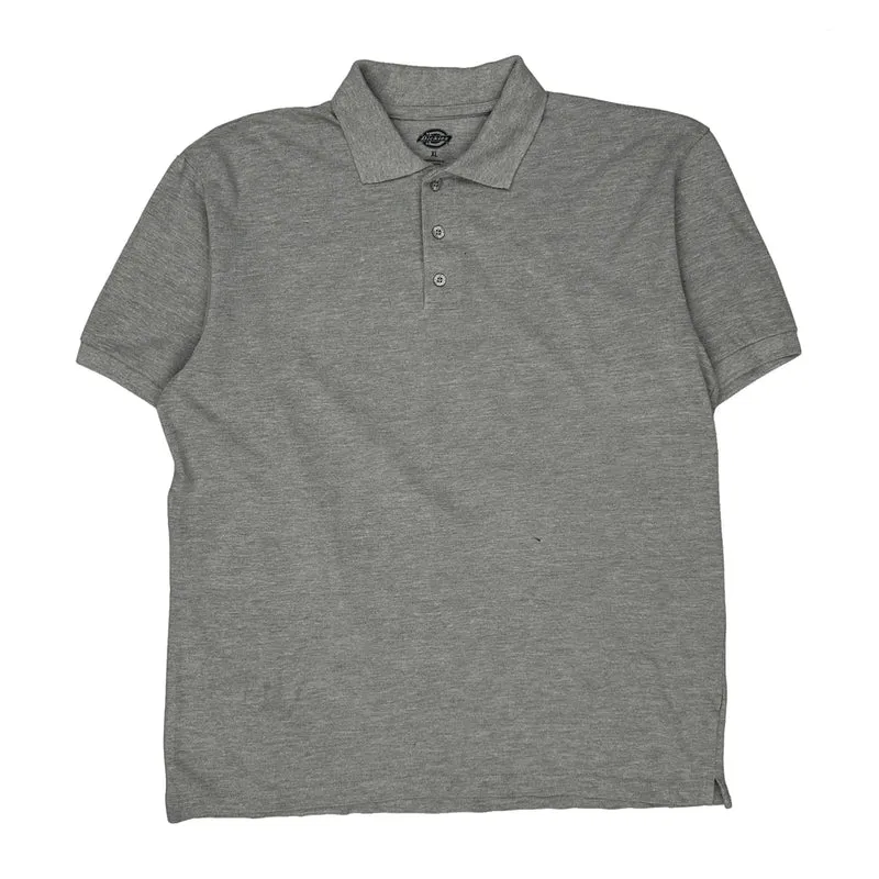 Dickies Polo Shirt - XL Grey Cotton Blend