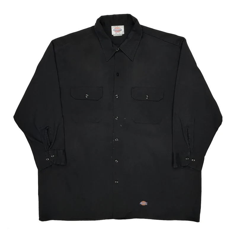 Dickies Shirt - Large Black Cotton