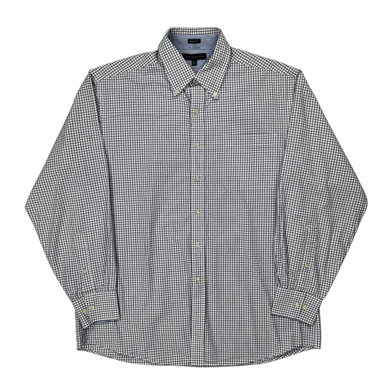 Tommy Hilfiger Checked Shirt - Large White Cotton