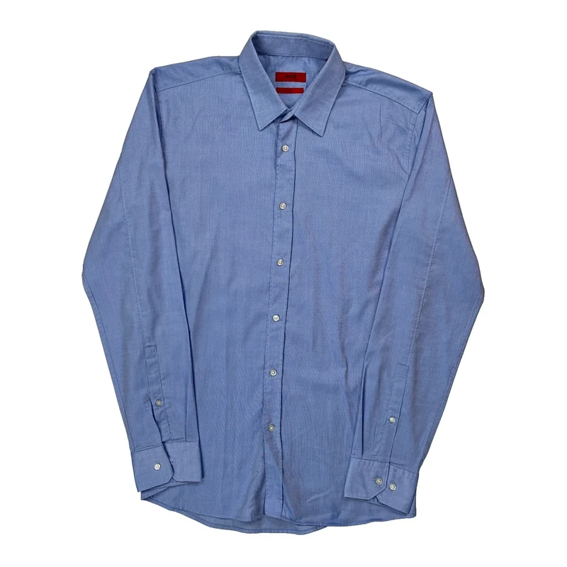 Hugo Boss Slim Shirt - Medium Blue Cotton