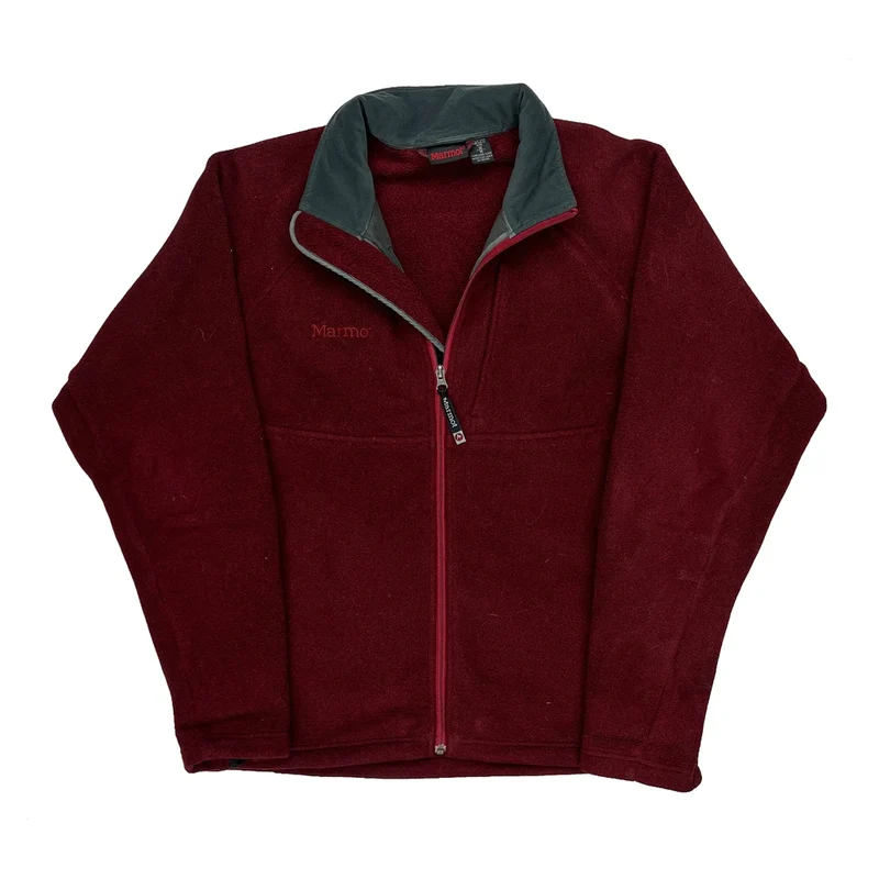 Marmot Fleece Jacket - Medium Red Polyester