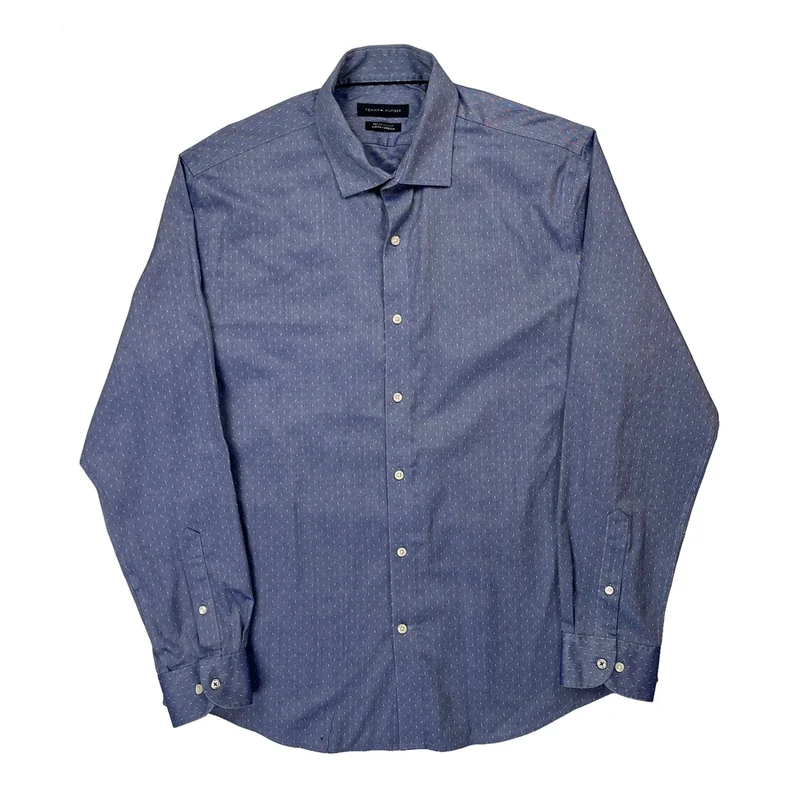 Tommy Hilfiger Slim Fit Shirt - XL Blue Cotton