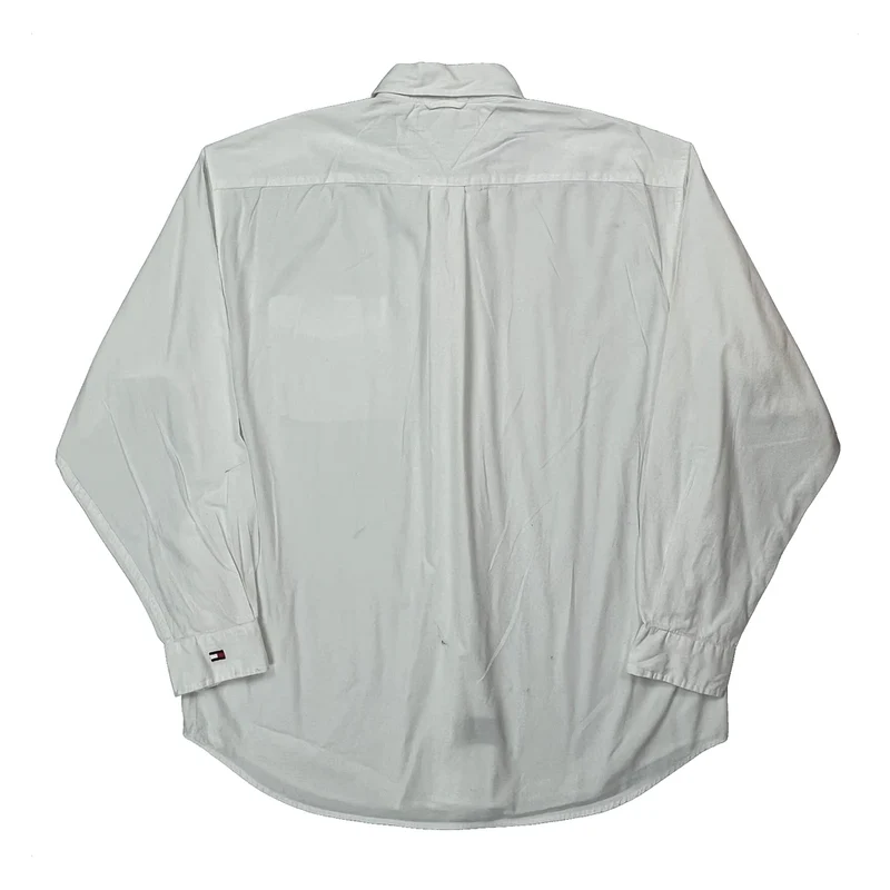 Tommy Hilfiger Shirt - Large White Cotton