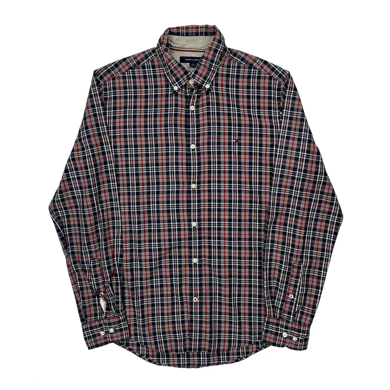 Tommy Hilfiger Checked Shirt - Medium Multicoloured Cotton