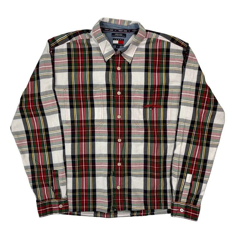 Tommy Jeans Checked Shirt - Large Multicoloured Cotton