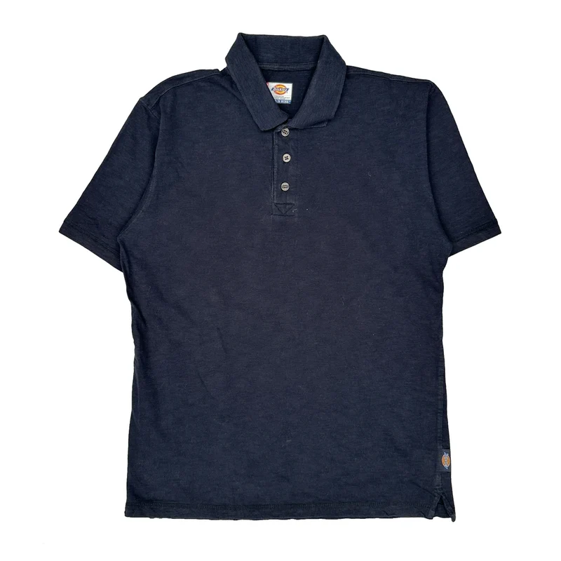 Dickies Polo Shirt - Medium Navy Cotton