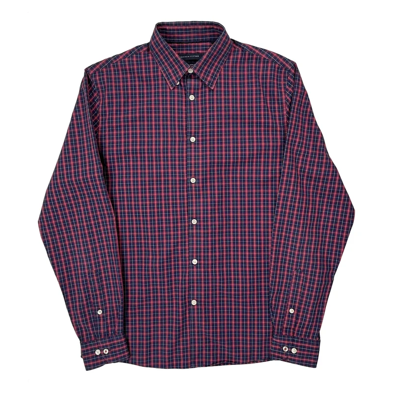 Tommy Hilfiger Checked Shirt - Medium Blue Cotton