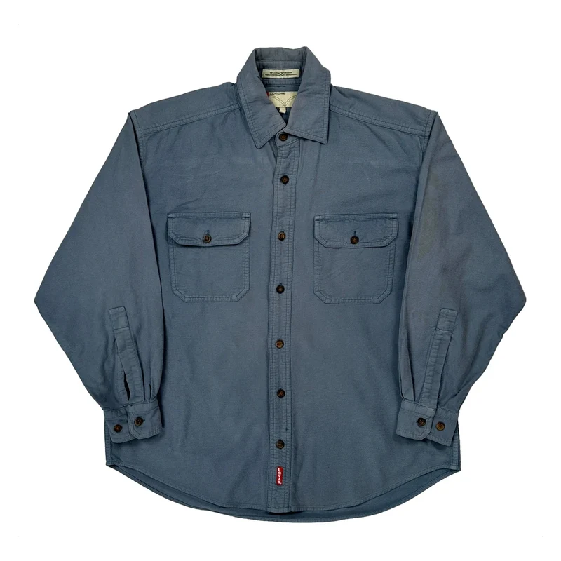 Levis Work Shirt - Medium Blue Cotton