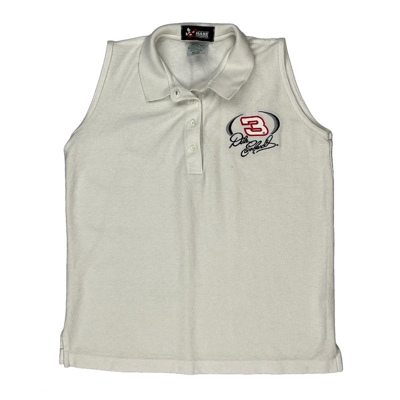 Dale Earnhardt Chase Authentics Nascar Polo Shirt - Medium White Cotton