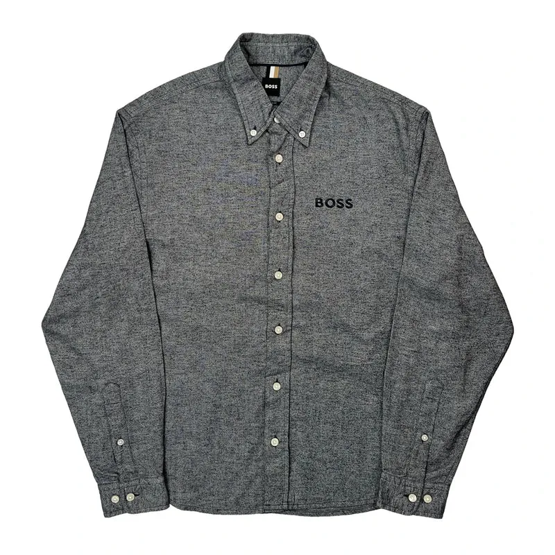 Boss Shirt - Large Grey Cotton