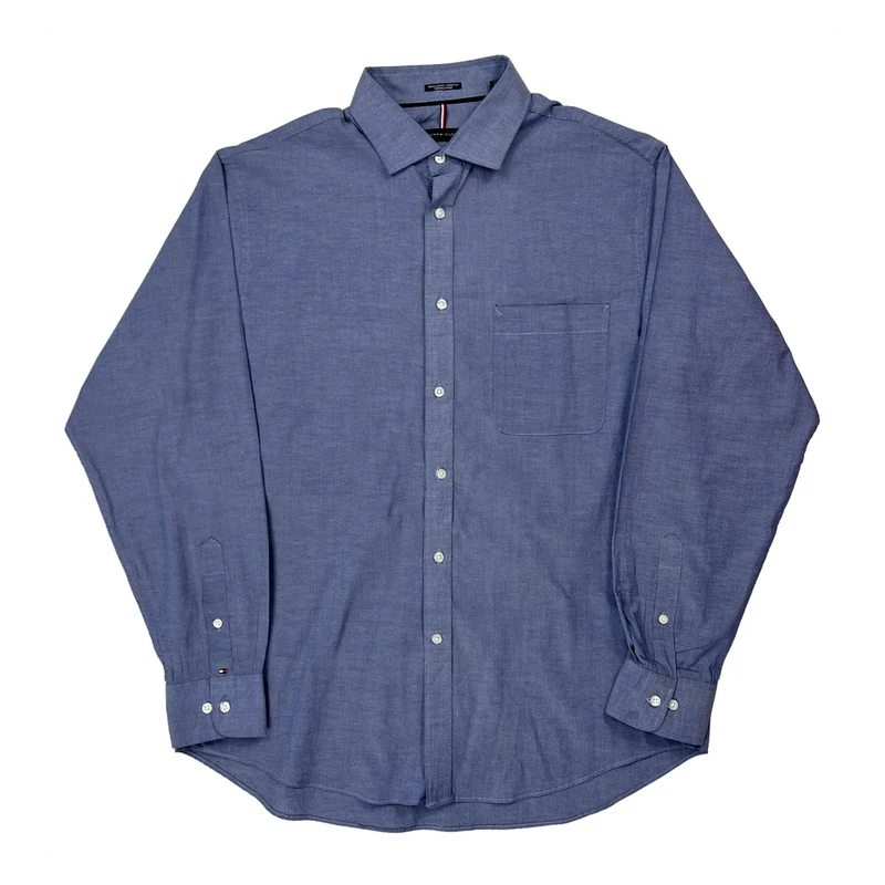 Tommy Hilfiger Shirt - Large Blue Cotton