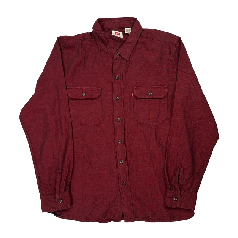 Levis Shirt - XL Burgundy Cotton