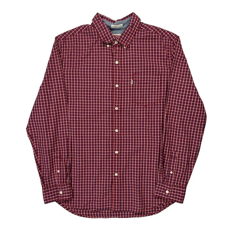 Levis Checked Shirt - XL Red Cotton
