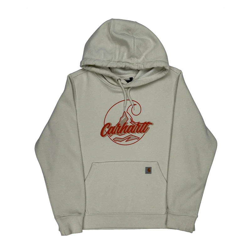 Carhartt Graphic Hoodie - XL Cream Cotton