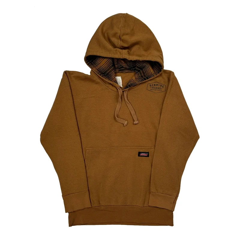 Genuine Dickies Hoodie - Small Brown Cotton Blend