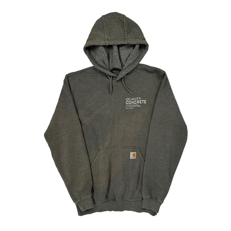 Quality Concrete Designs Carhartt Hoodie - Small Grey Cotton