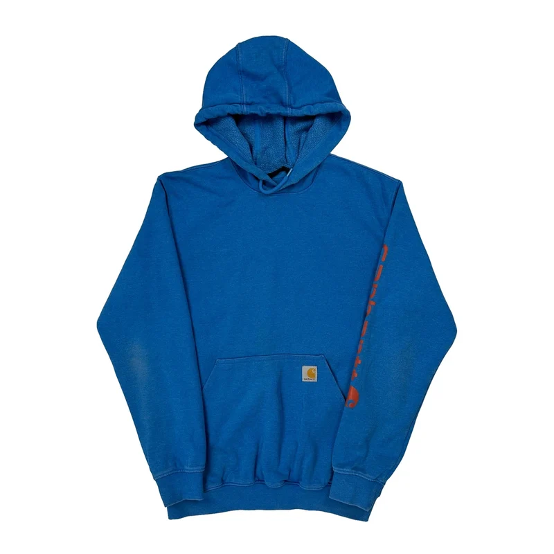 Loose Fit Carhartt Hoodie - Medium Blue Cotton