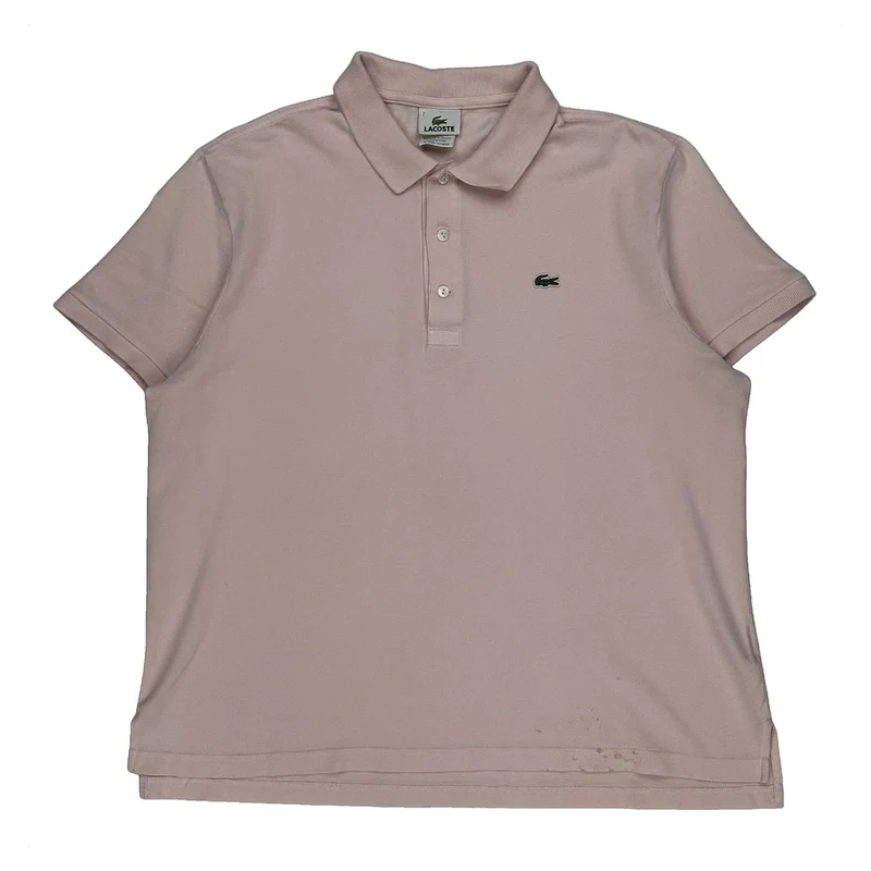 Lacoste Polo Shirt - XL Pink Cotton