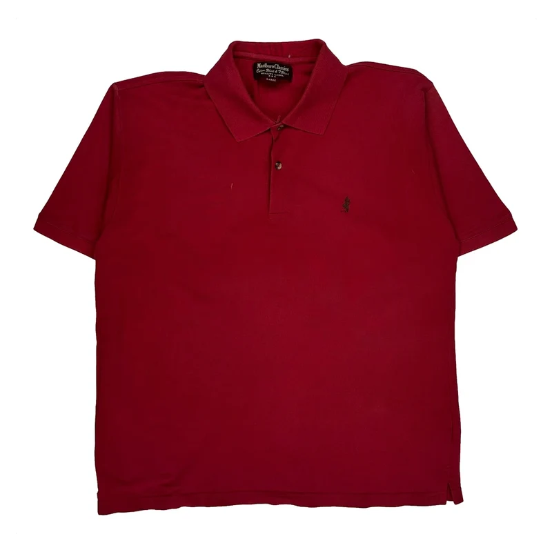Marlboro Classics Polo Shirt - Large Red Cotton