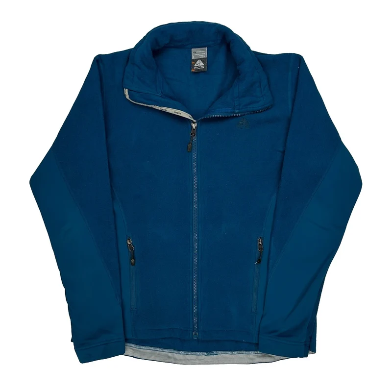 Nike Acg Fleece Jacket - Large Blue Polyester
