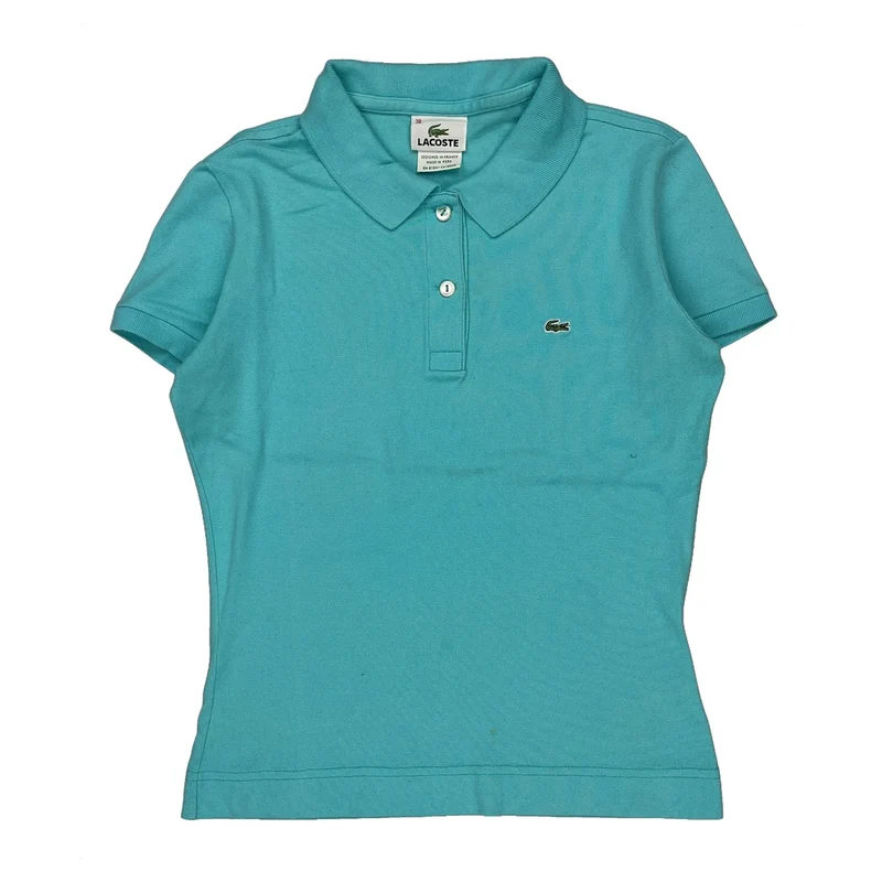 Kids Lacoste Polo Shirt - Medium Blue Cotton