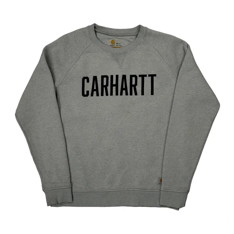 Carhartt Spellout Sweatshirt - Medium Grey Cotton
