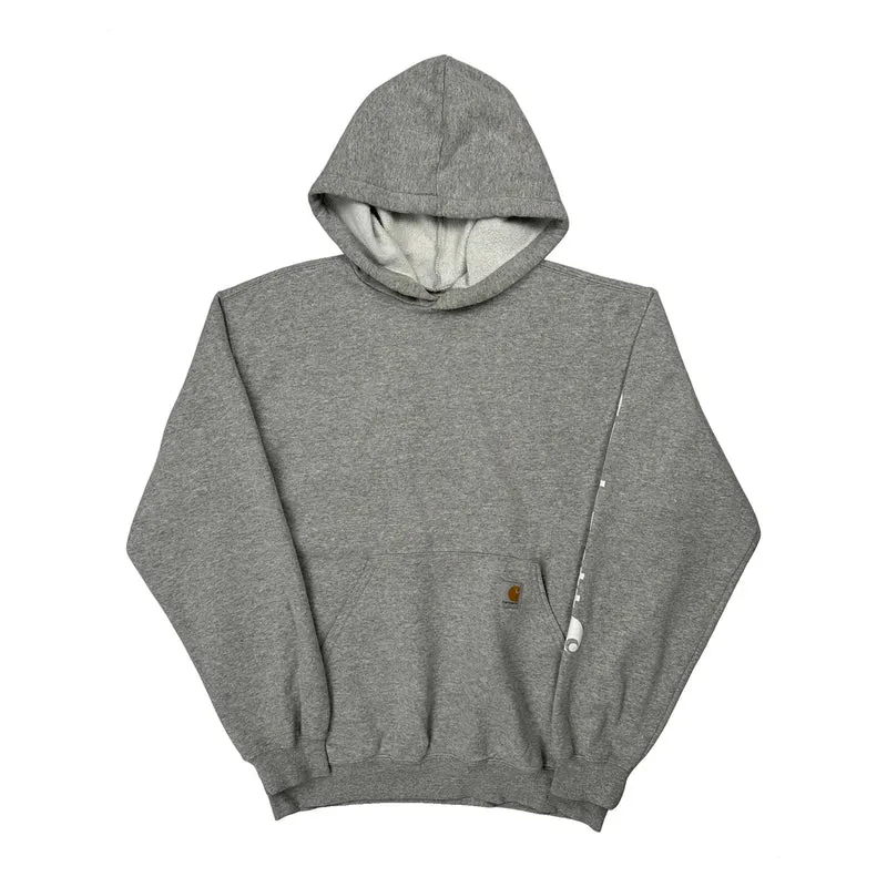 Carhartt Hoodie - Large Grey Cotton Blend
