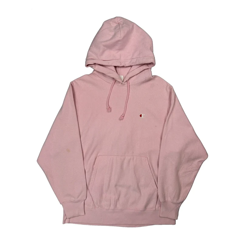 Reverse Weave Champion Hoodie - Medium Pink Cotton Blend