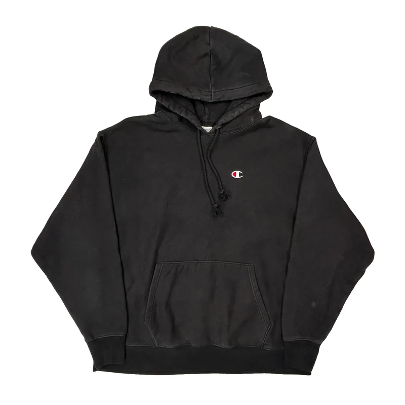 Reverse Weave Champion Hoodie - 2XL Black Cotton