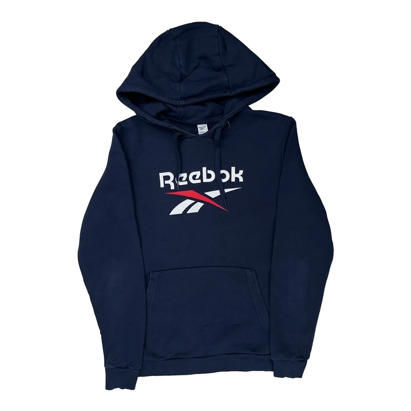 Reebok Hoodie - Medium Navy Cotton