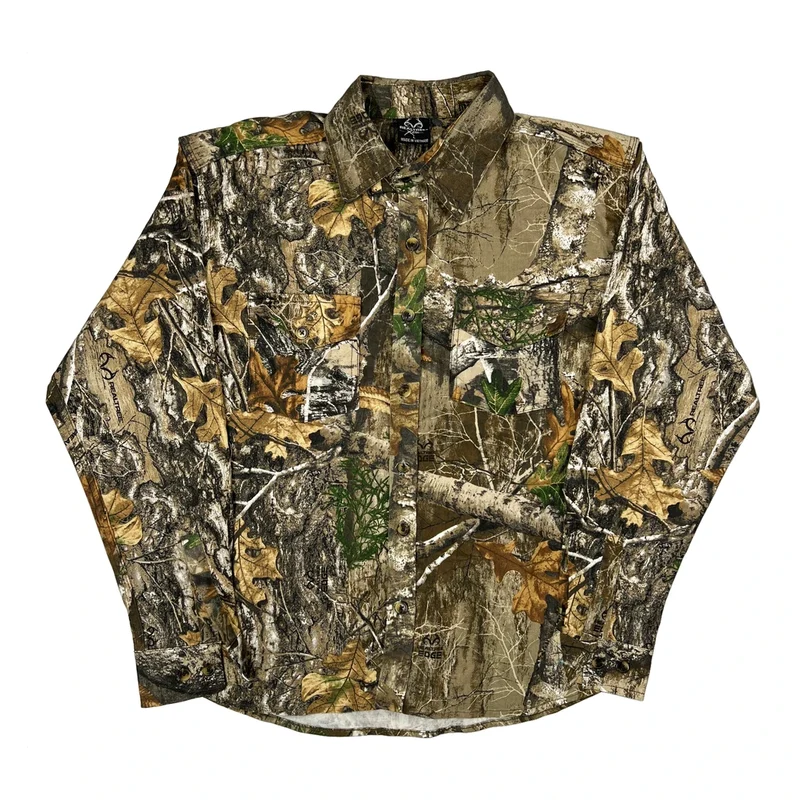 Realtree Camo Shirt - Large Brown Cotton