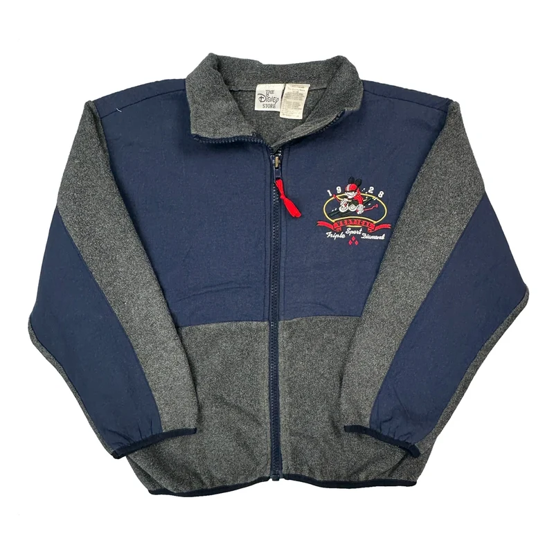 Kids Disney Mickey Mouse Fleece Jacket - Large Blue Polyester