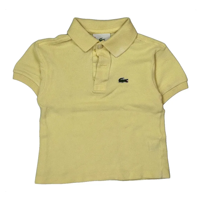 Age 4 Lacoste Polo Shirt - XS Yellow Cotton