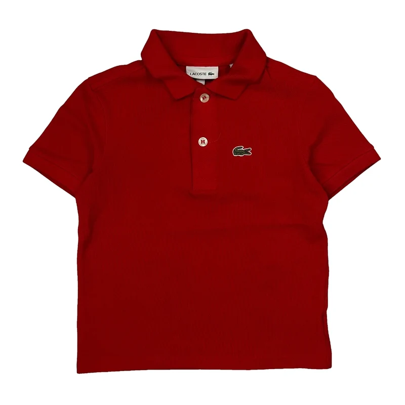 Age 6 Lacoste Polo Shirt - XS Red Cotton