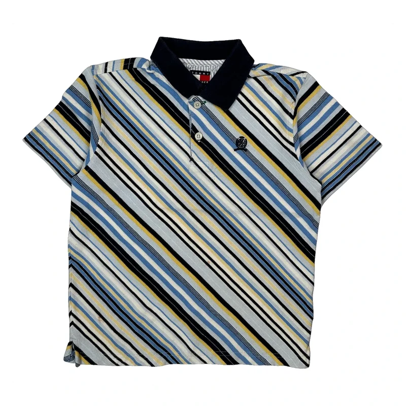 Age 5 Tommy Hilfiger Striped Polo Shirt - XS Multicoloured Cotton